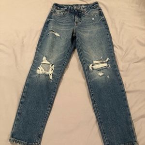High rise straight leg jeans